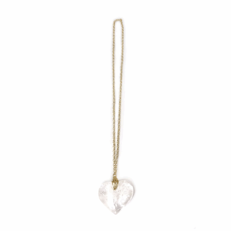 Colar Amor Cristal - colar de coração de pedra ou cristal - Imagem 2