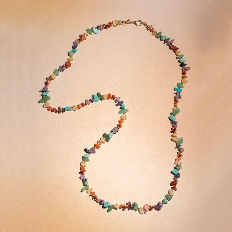 Guia Chakra - colar em pedras naturais coloridas - Imagem 6