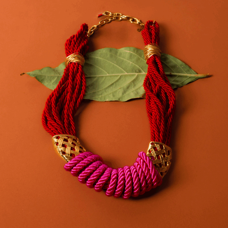 Colar Talinga Vermelho - Imagem 3