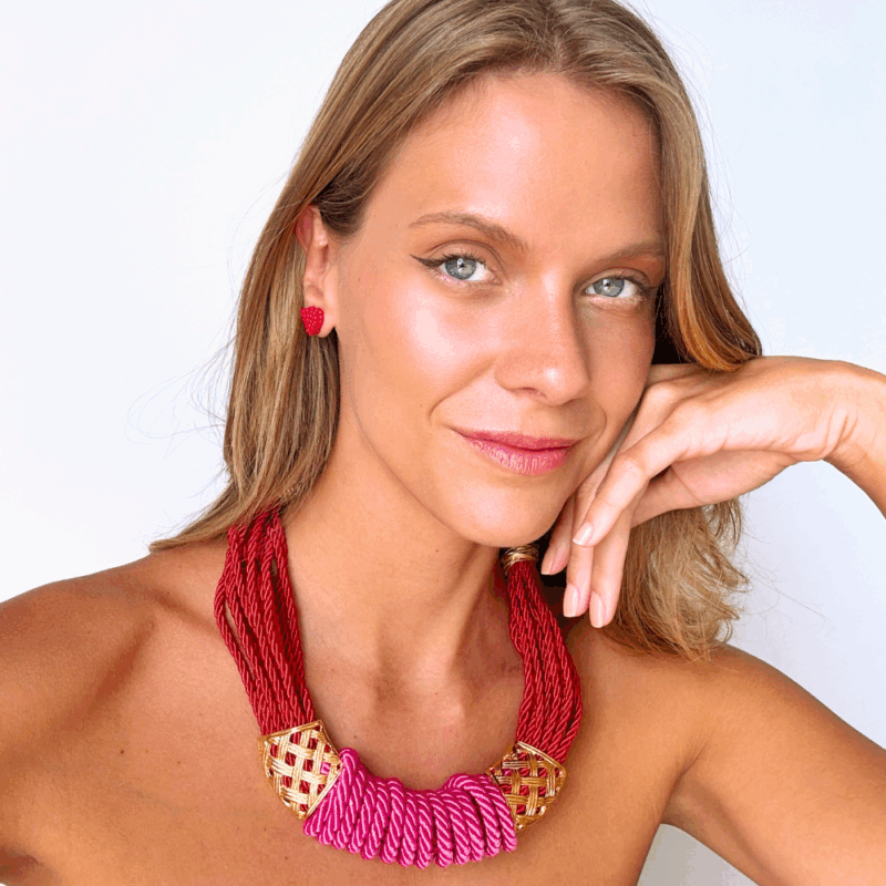 Colar Talinga Vermelho - Imagem 6