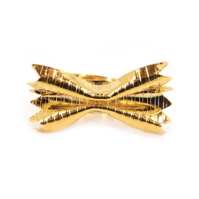 Anel Farfalle - Anel em metal dourado com formato Farfalle
