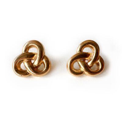 Alternative view of Brinco Baby Pretzel Dourado – brinco em metal dourado com formato de pretzel