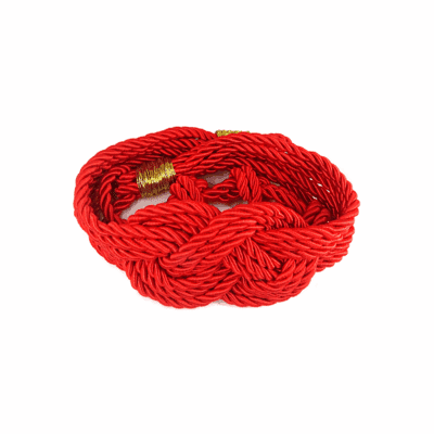 Cinto Corda Vermelho – cinto de macramê em cordão de São Francisco vermelho