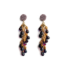 Brinco Fleur – miçangas, contas de vidro e metal dourado