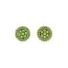 Brinco Belle Verde – metal dourado com bordado manual