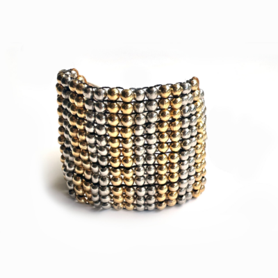 Pulseira Flare – metal dourado e prata