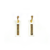 Brinco Lumi – resina transparente e metal dourado