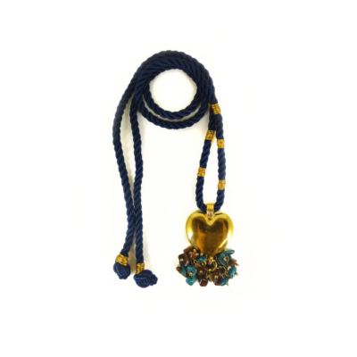 Colar Couer – cordão de São Francisco e metal dourado