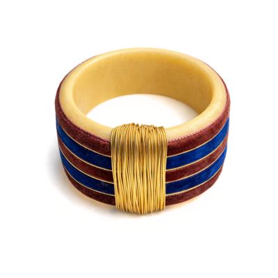 Pulseira Zoé – resina e veludo