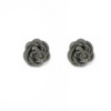 Brinco Rosa Aramado Prata – brinco em formato de flor em fio de metal prata