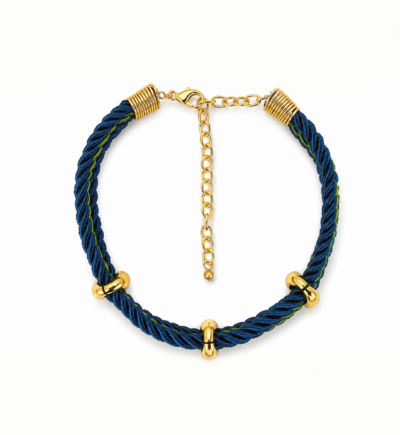 Colar Nuage – cordão de São Francisco e metal dourado
